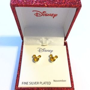 Disney Mickey Mouse Birthstone Earrings November